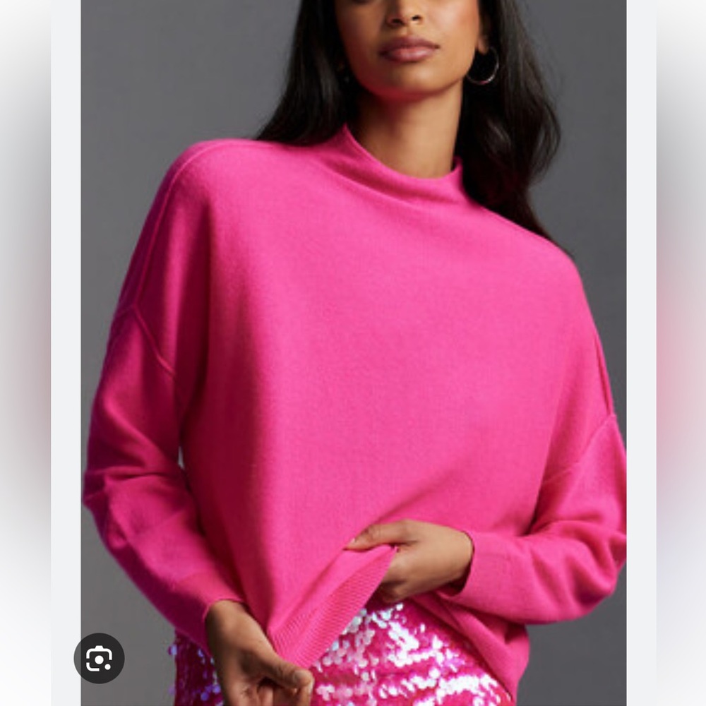 Pilcro Women's Cashmere Hot Pink Sweater